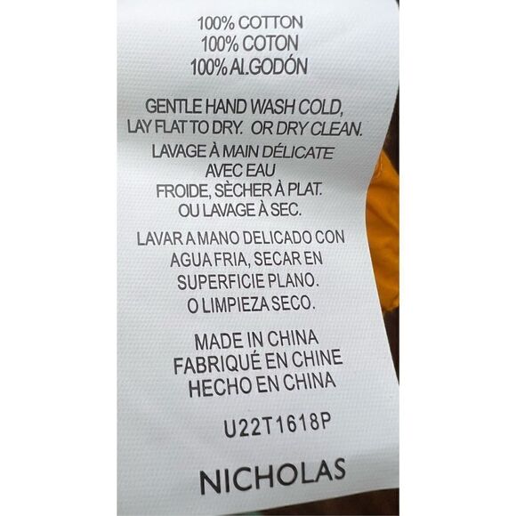 Nicholas Starla Tie Hem Top in WallFlower (orange) NWT Size 10 - Picture 7 of 9